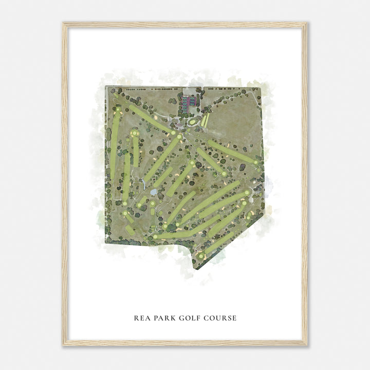 Print of Rea Park Golf Course Classic Map