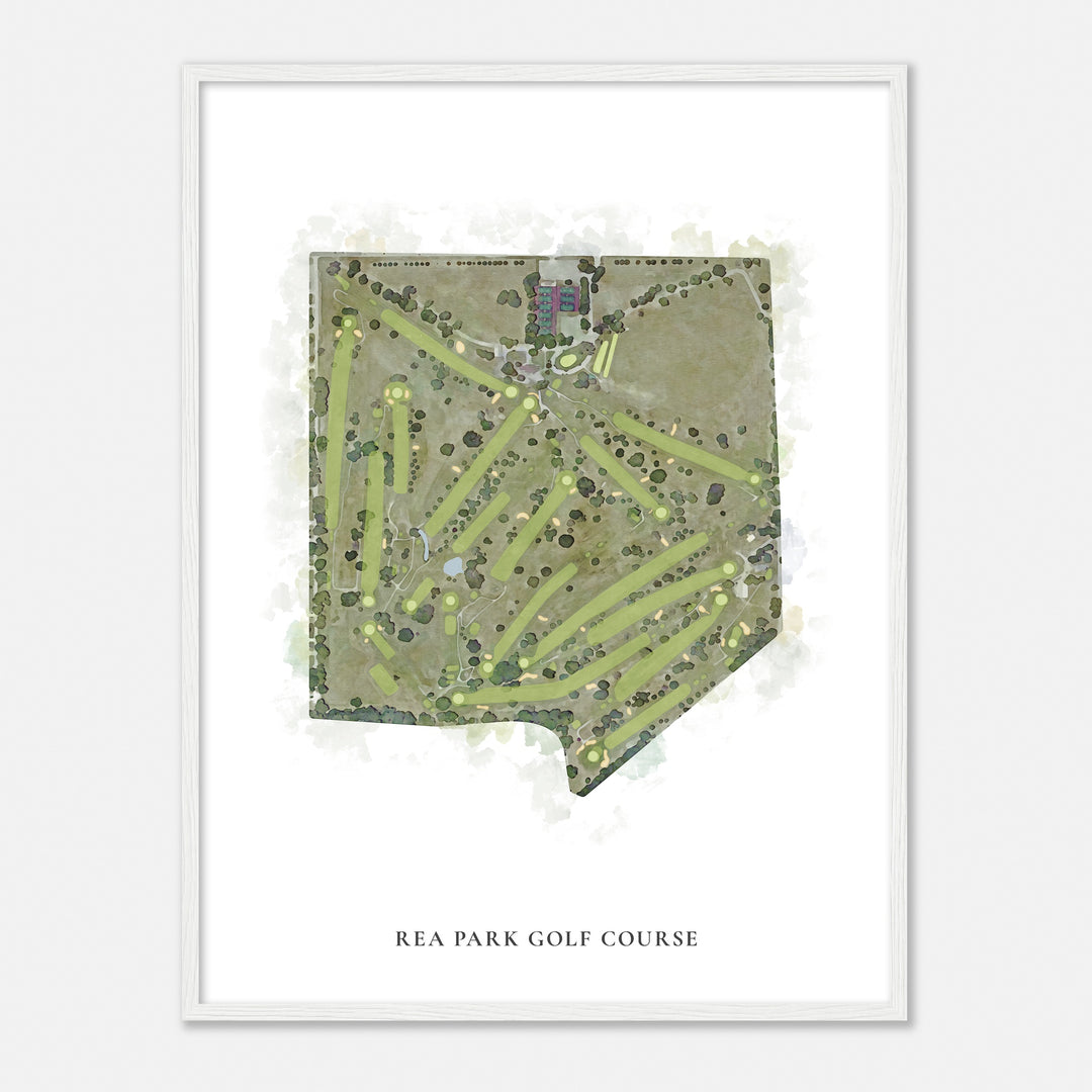 Print of Rea Park Golf Course Classic Map