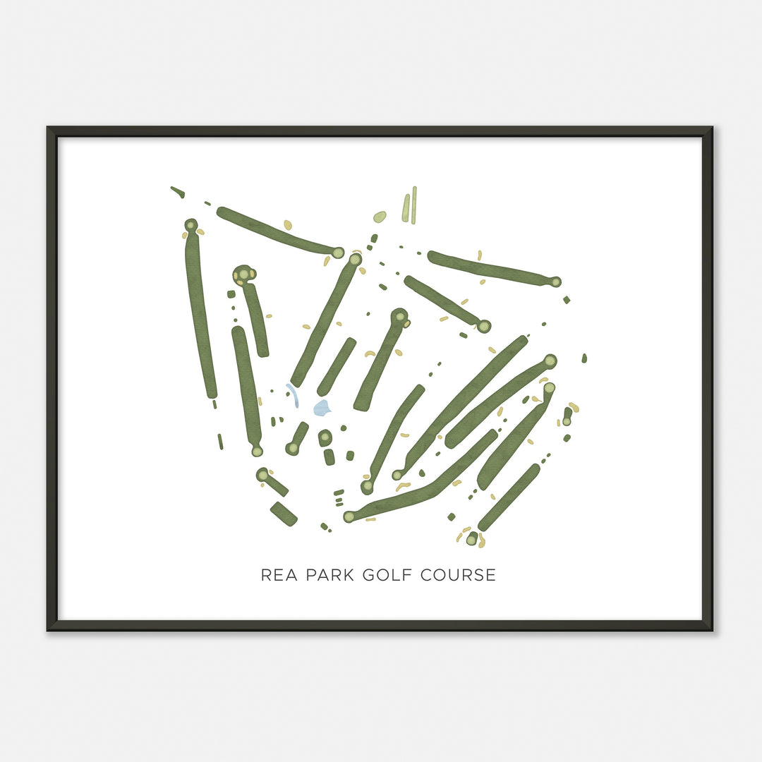Print of Rea Park Golf Course Modern Map