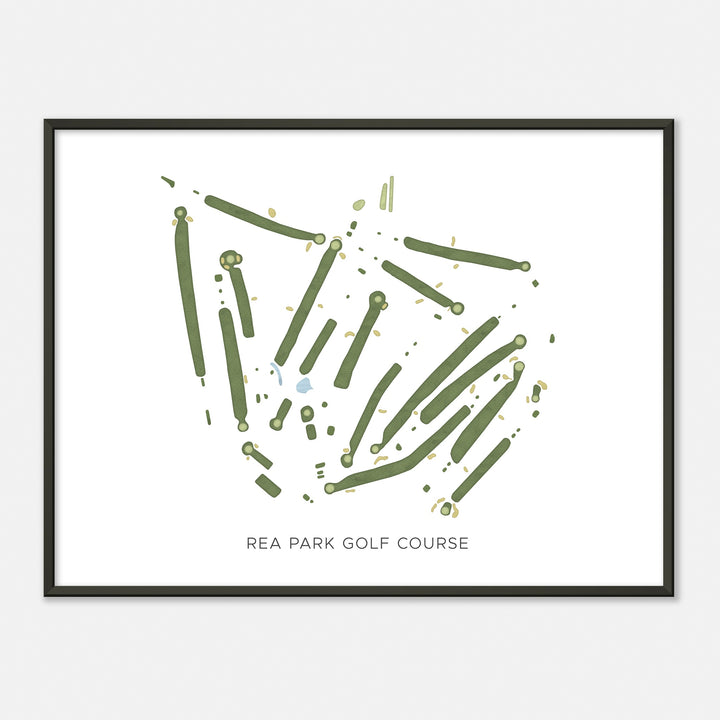 Print of Rea Park Golf Course Modern Map