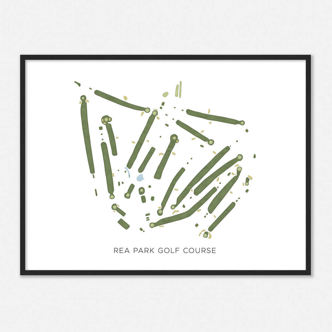 Print of Rea Park Golf Course Modern Map