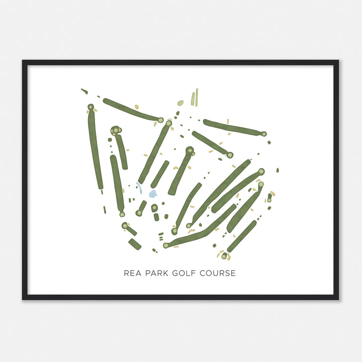 Print of Rea Park Golf Course Modern Map