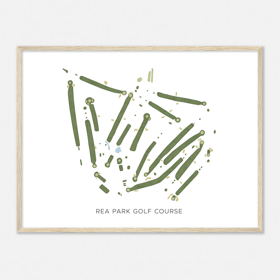 Print of Rea Park Golf Course Modern Map