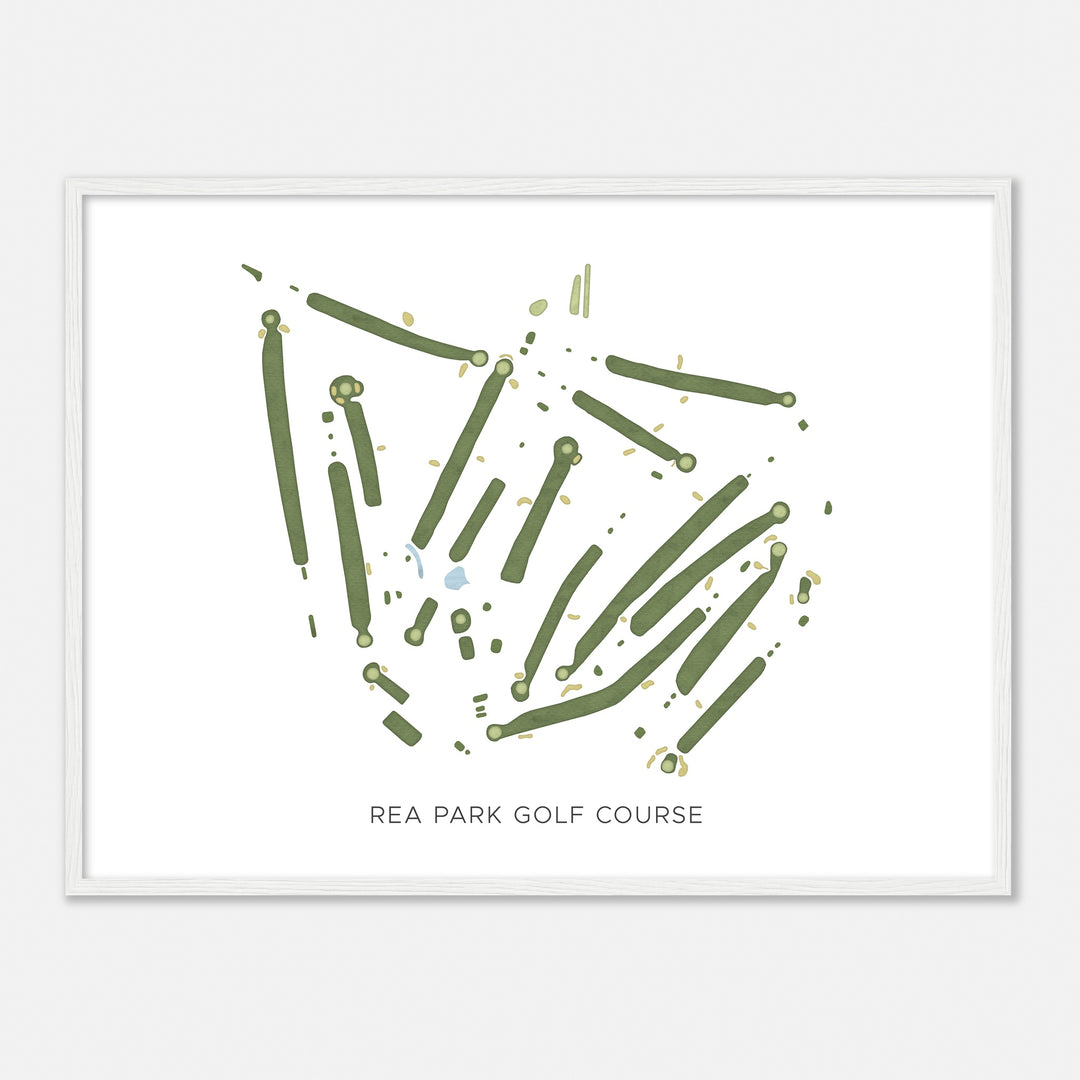 Print of Rea Park Golf Course Modern Map