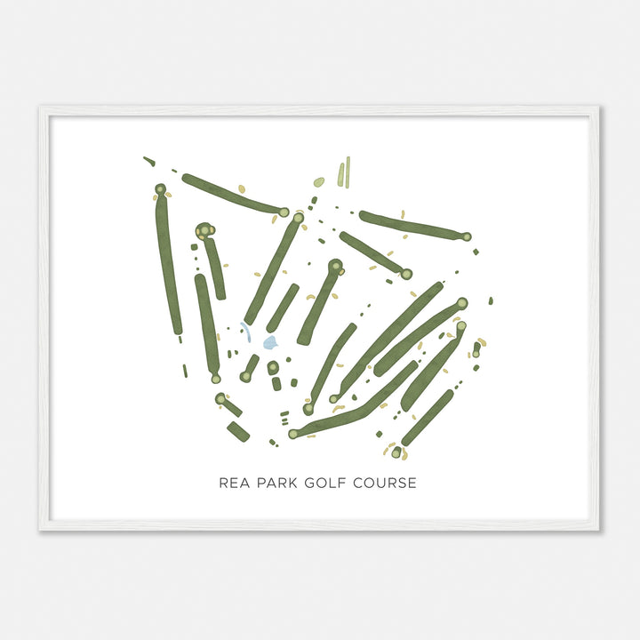 Print of Rea Park Golf Course Modern Map