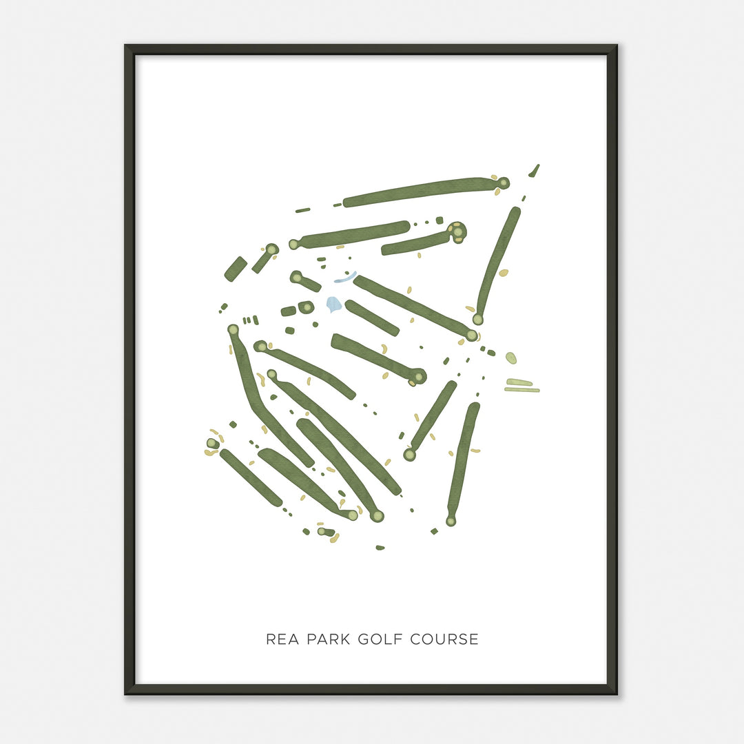 Print of Rea Park Golf Course Modern Map