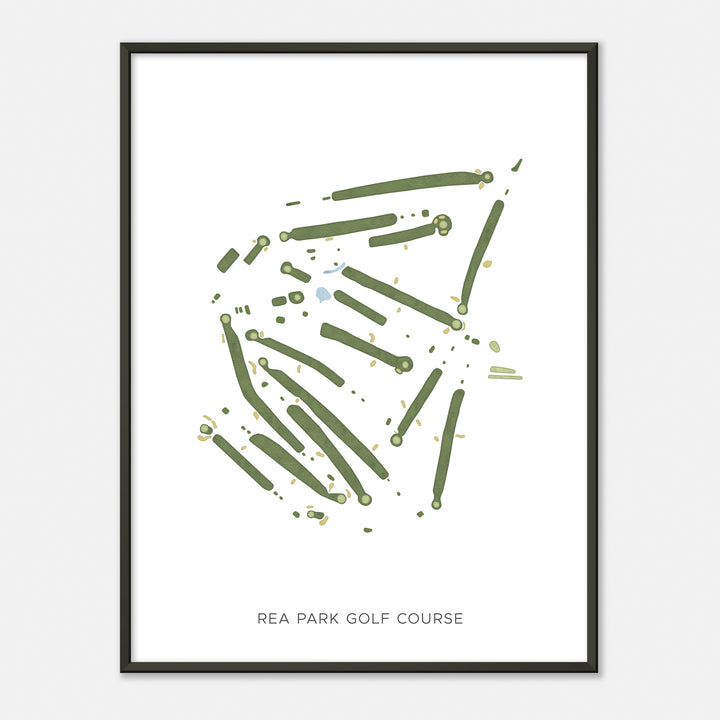 Print of Rea Park Golf Course Modern Map