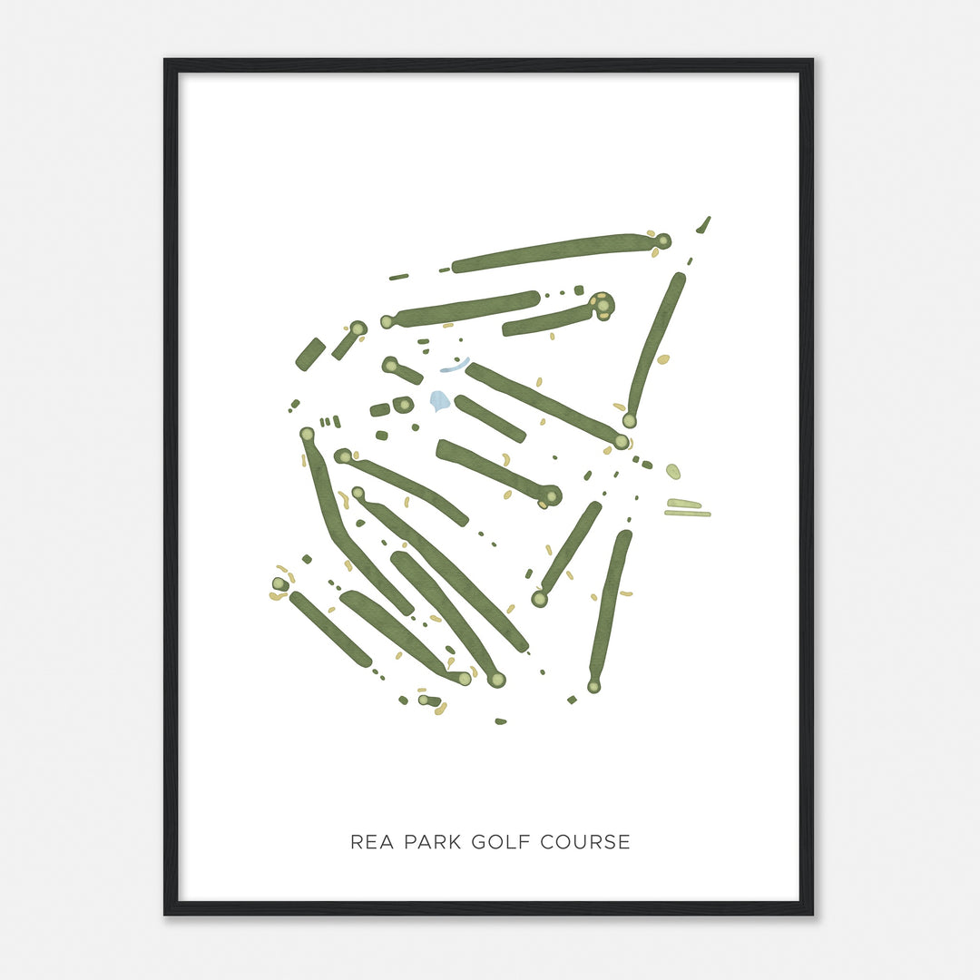 Print of Rea Park Golf Course Modern Map