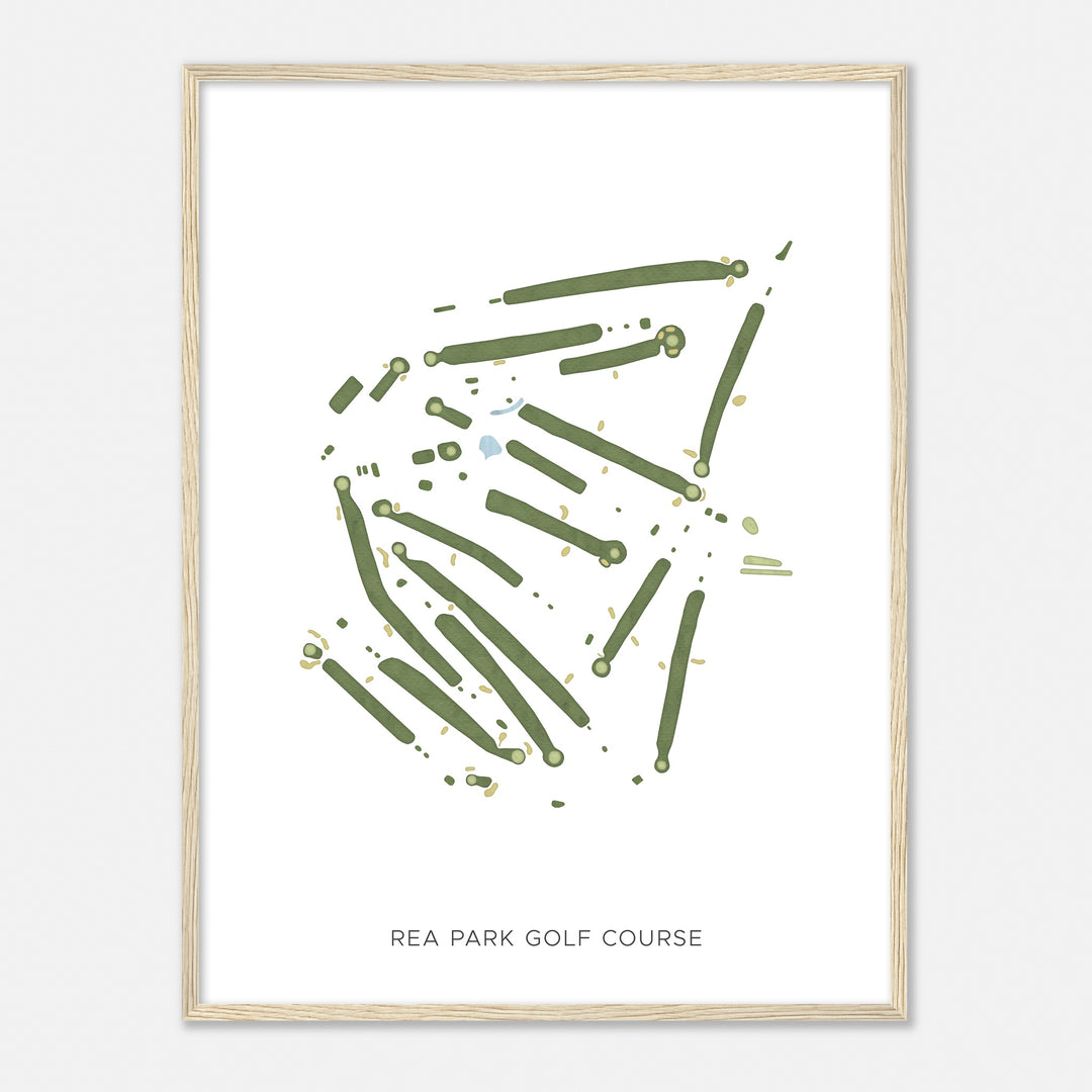 Print of Rea Park Golf Course Modern Map