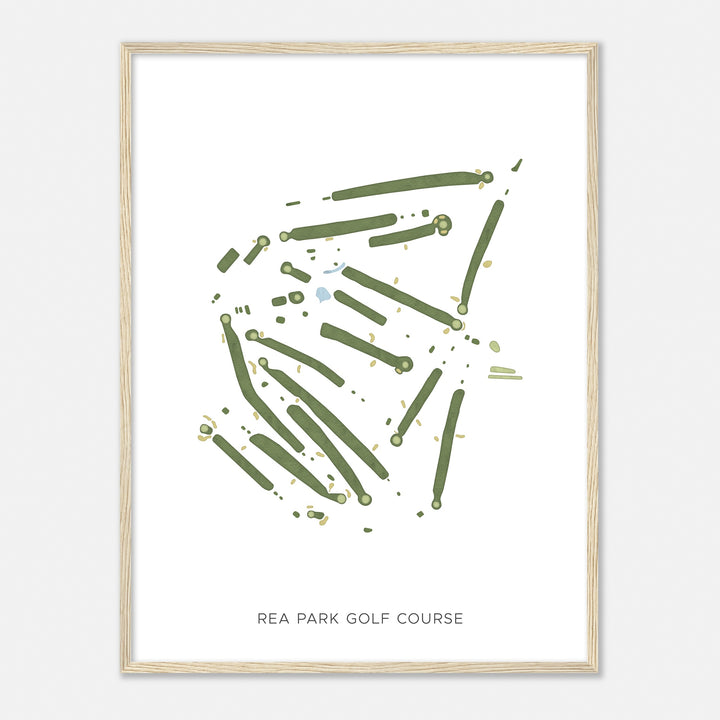 Print of Rea Park Golf Course Modern Map