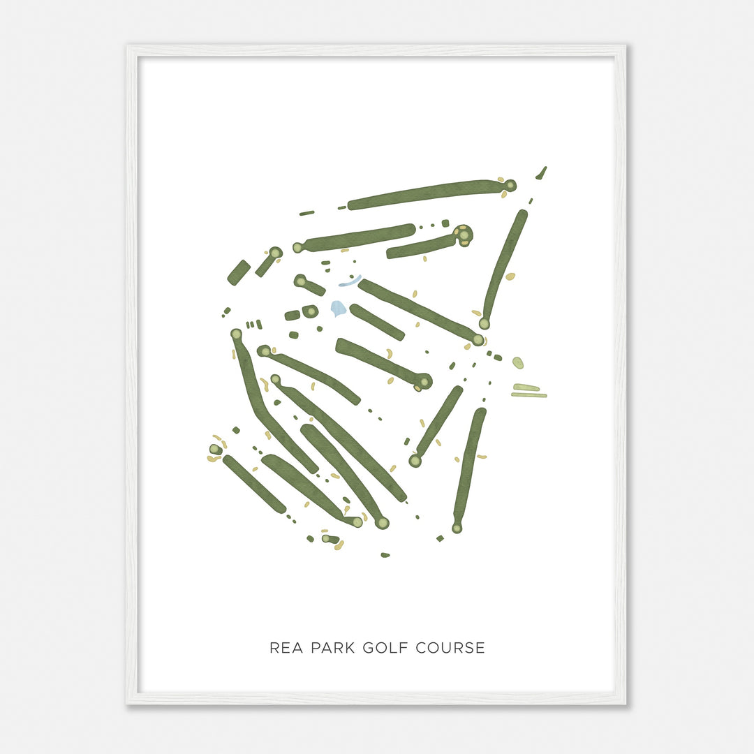 Print of Rea Park Golf Course Modern Map