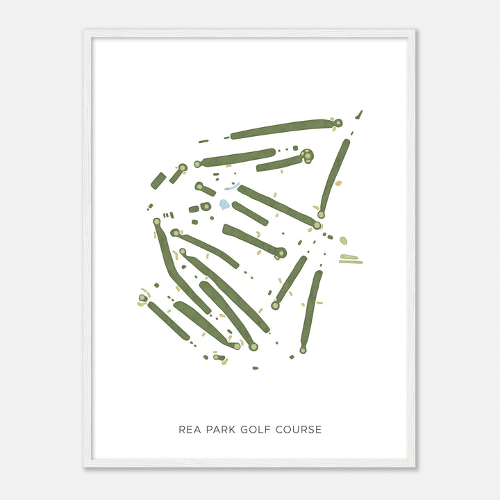 Print of Rea Park Golf Course Modern Map