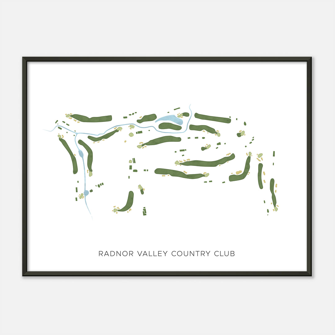 Print of Radnor Valley Country Club Modern Map