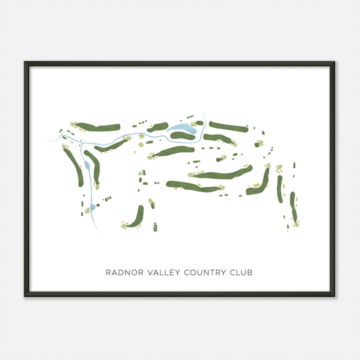 Print of Radnor Valley Country Club Modern Map