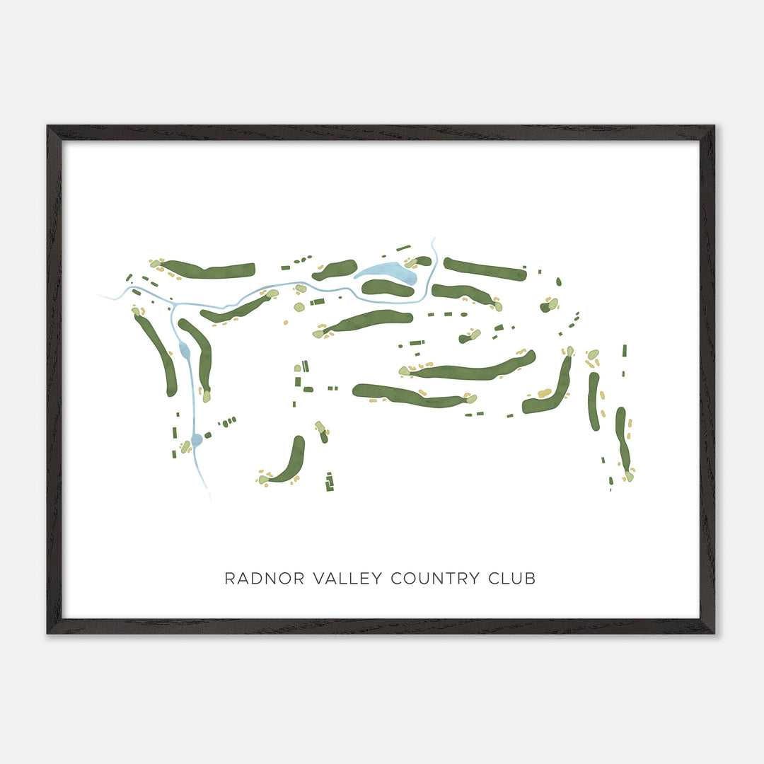 Print of Radnor Valley Country Club Modern Map