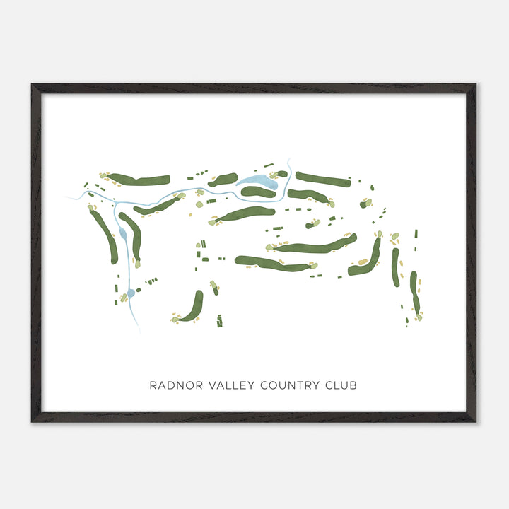 Print of Radnor Valley Country Club Modern Map