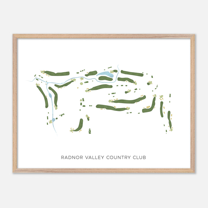 Print of Radnor Valley Country Club Modern Map