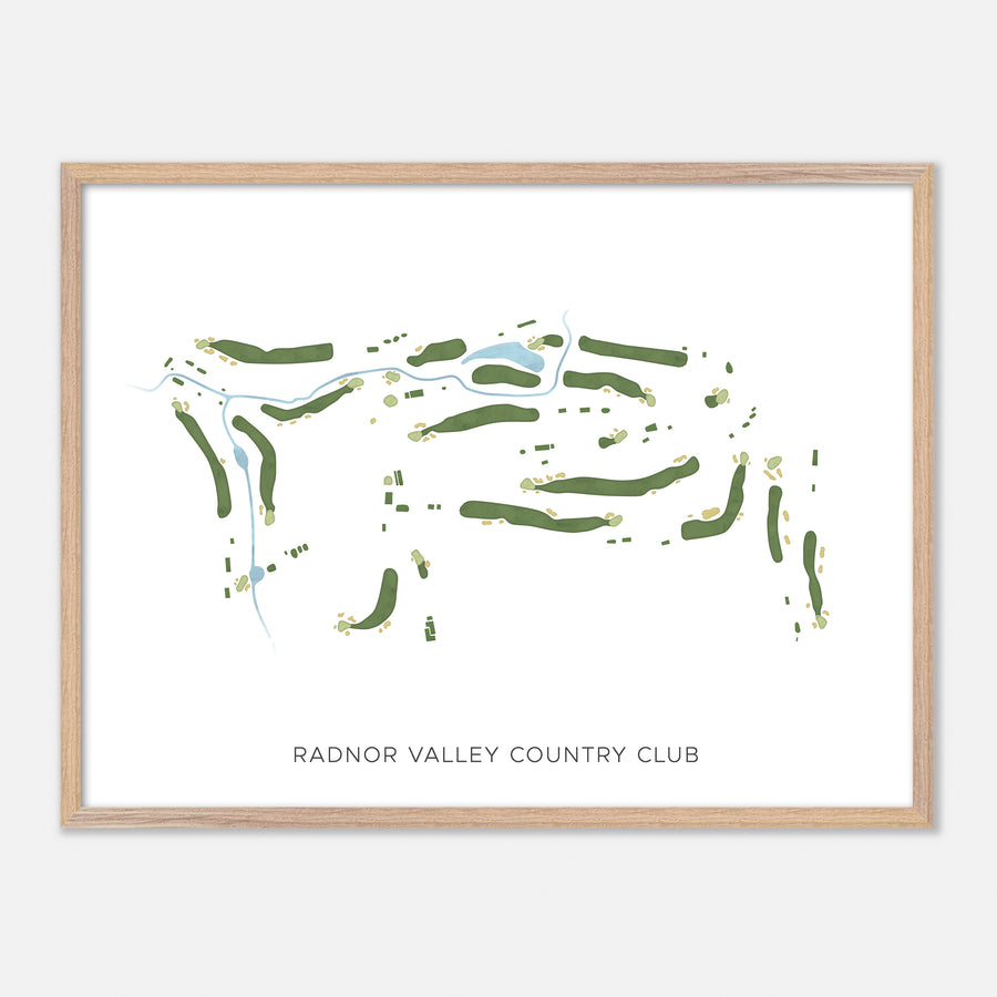 Print of Radnor Valley Country Club Modern Map
