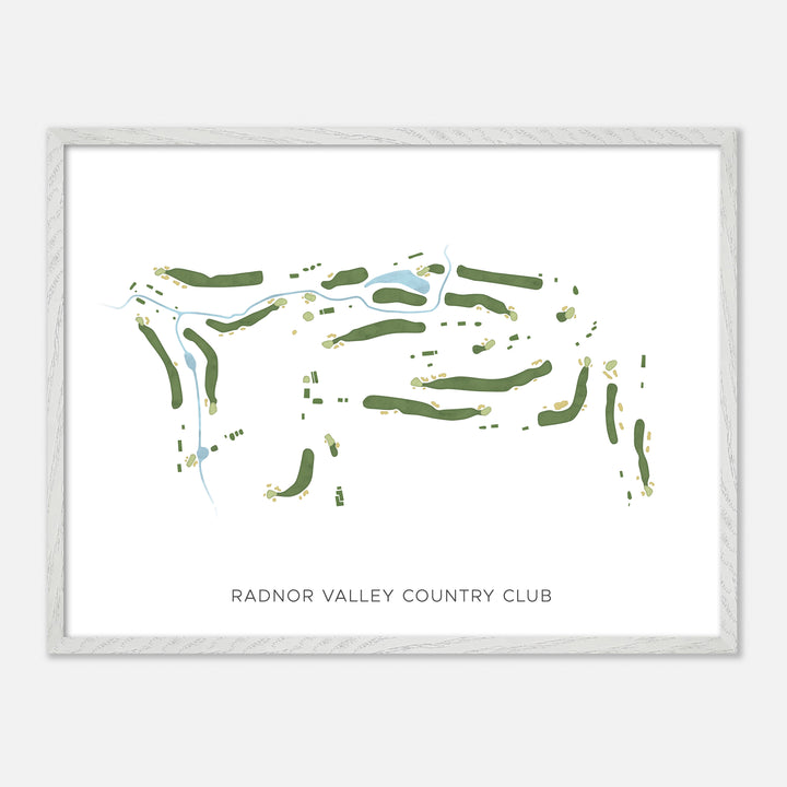 Print of Radnor Valley Country Club Modern Map