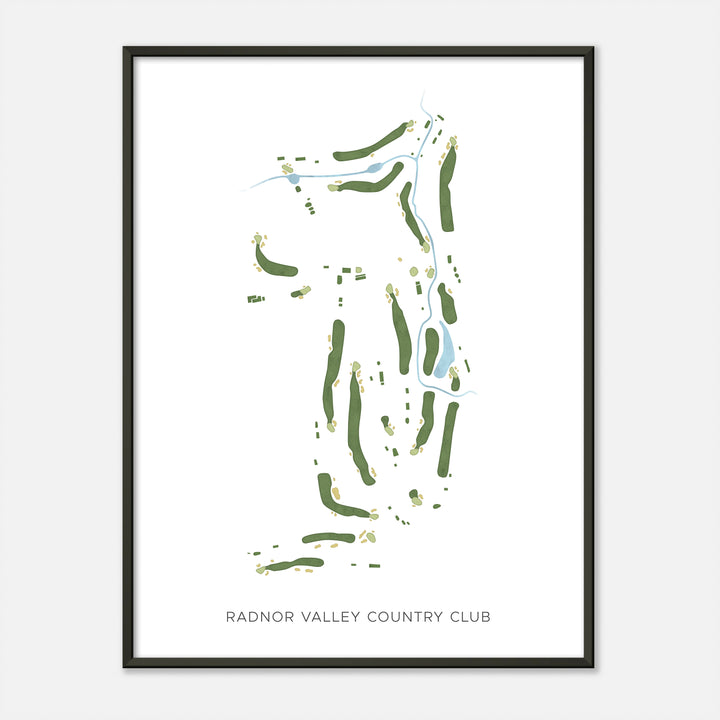 Print of Radnor Valley Country Club Modern Map
