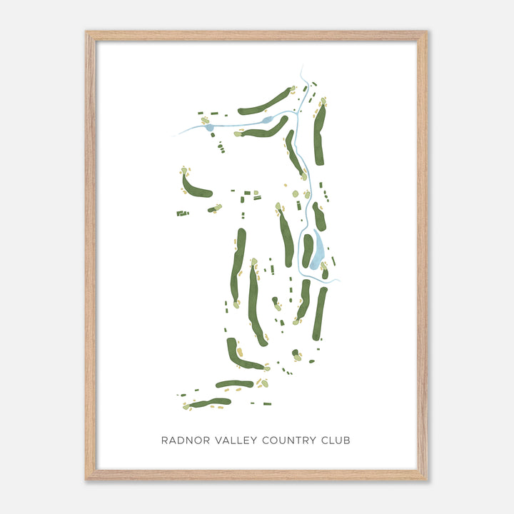 Print of Radnor Valley Country Club Modern Map