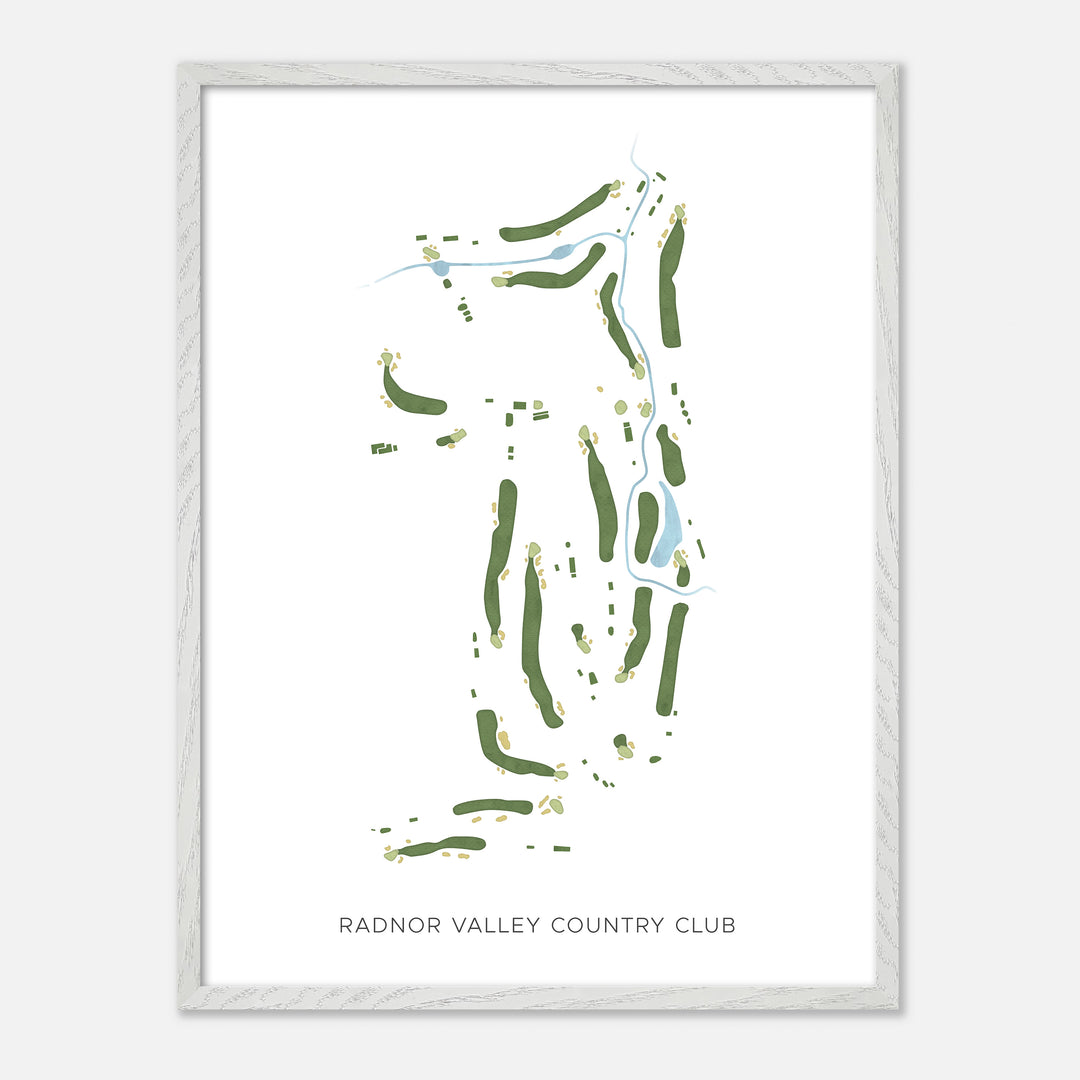 Print of Radnor Valley Country Club Modern Map