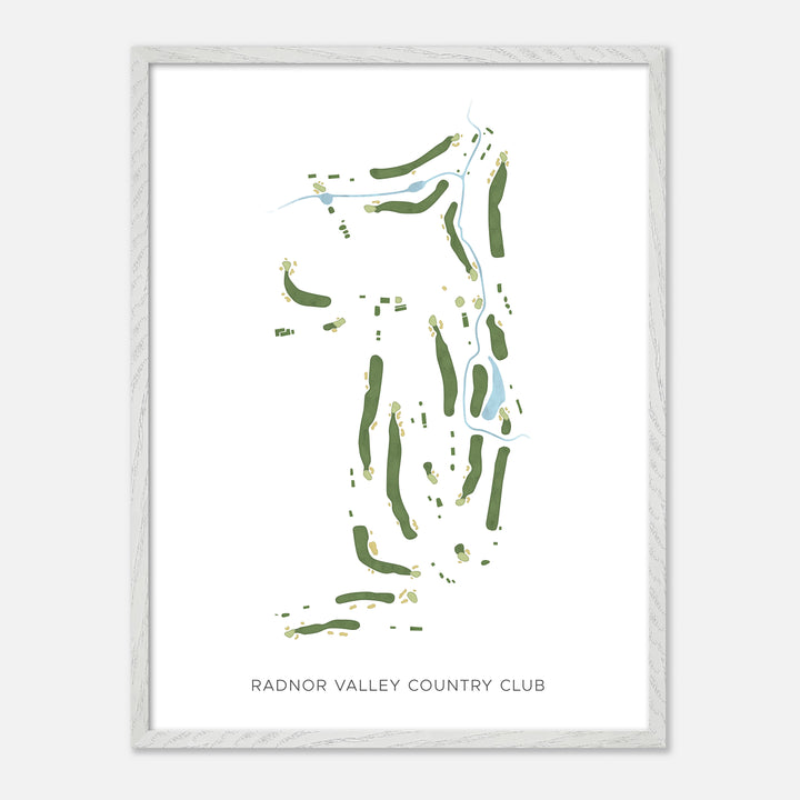 Print of Radnor Valley Country Club Modern Map