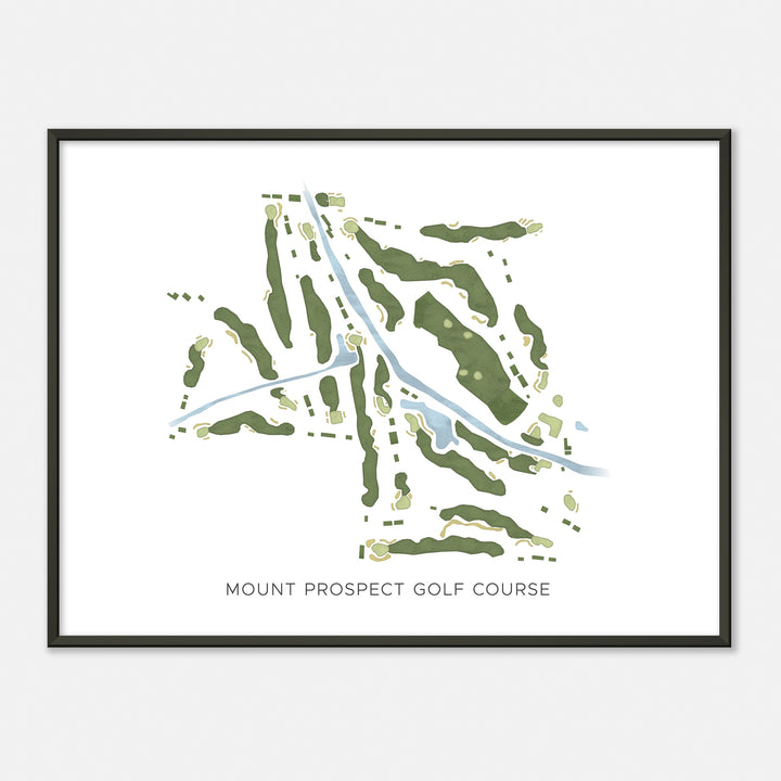 Print of Mount Prospect Golf Course Modern Map