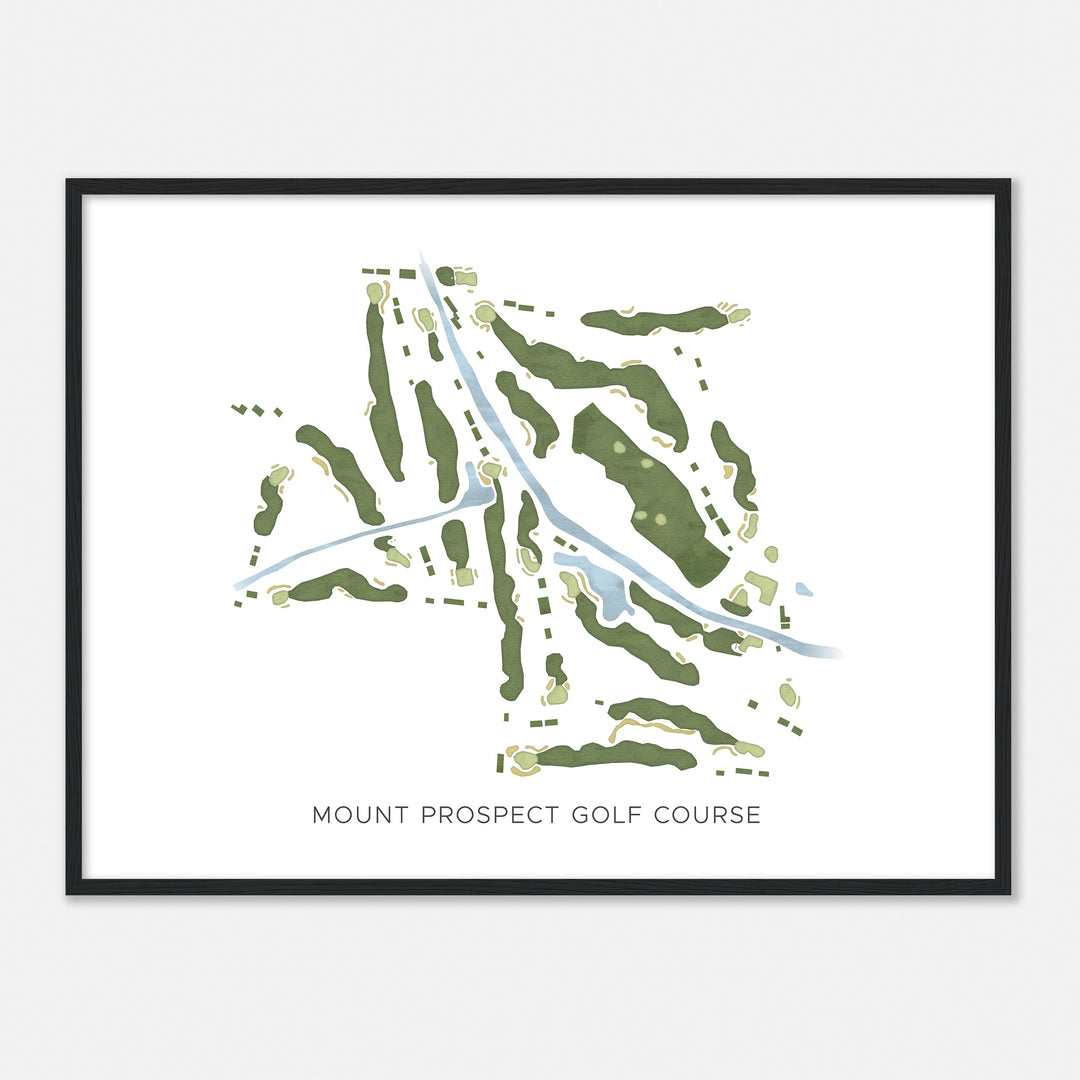 Print of Mount Prospect Golf Course Modern Map
