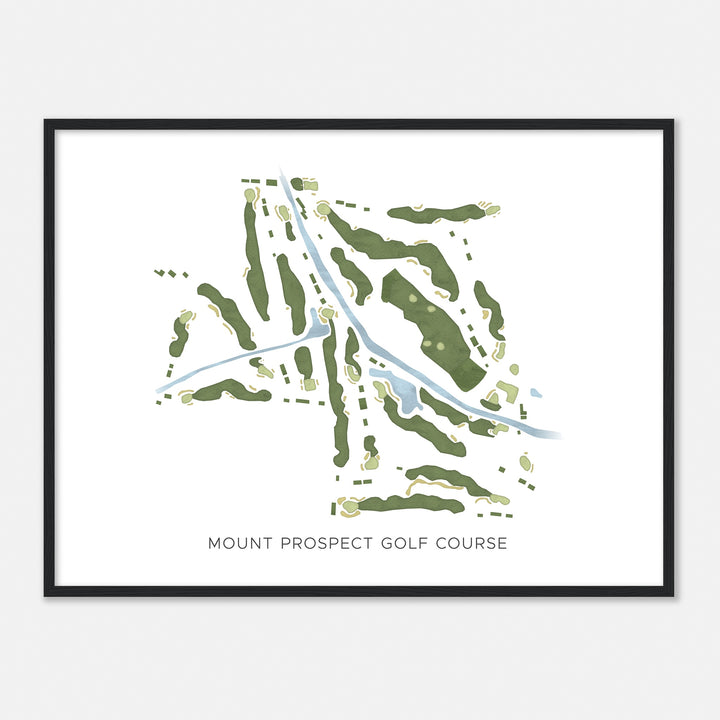 Print of Mount Prospect Golf Course Modern Map