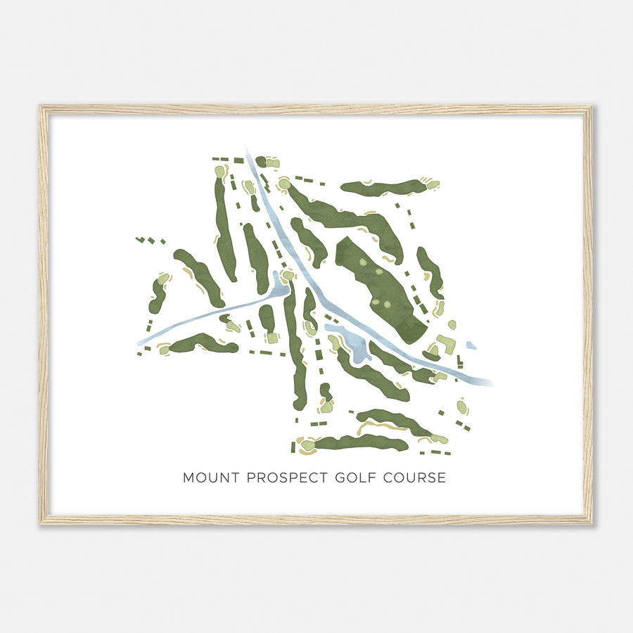 Print of Mount Prospect Golf Course Modern Map