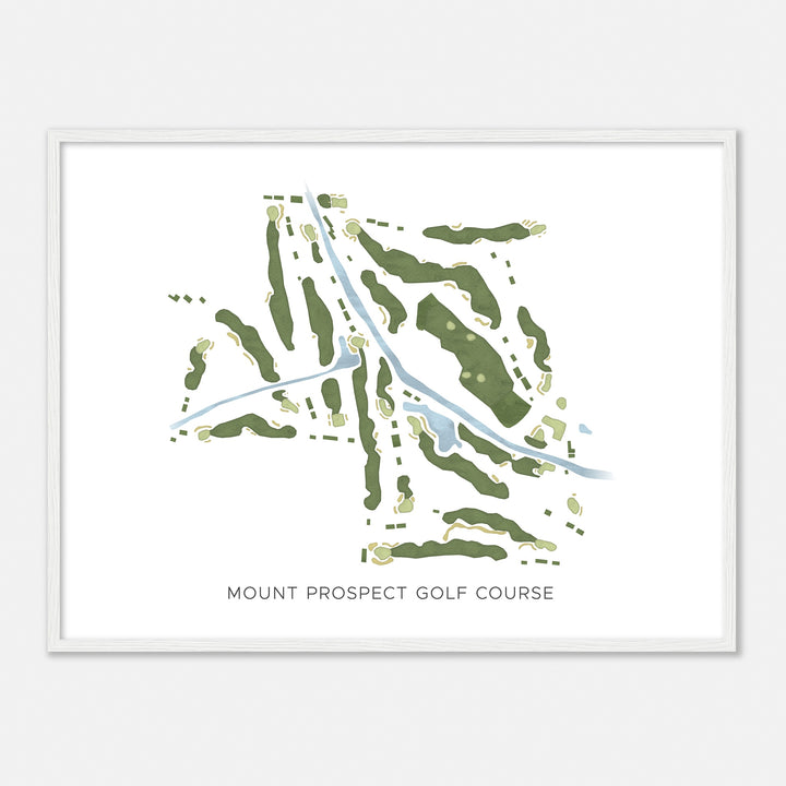 Print of Mount Prospect Golf Course Modern Map