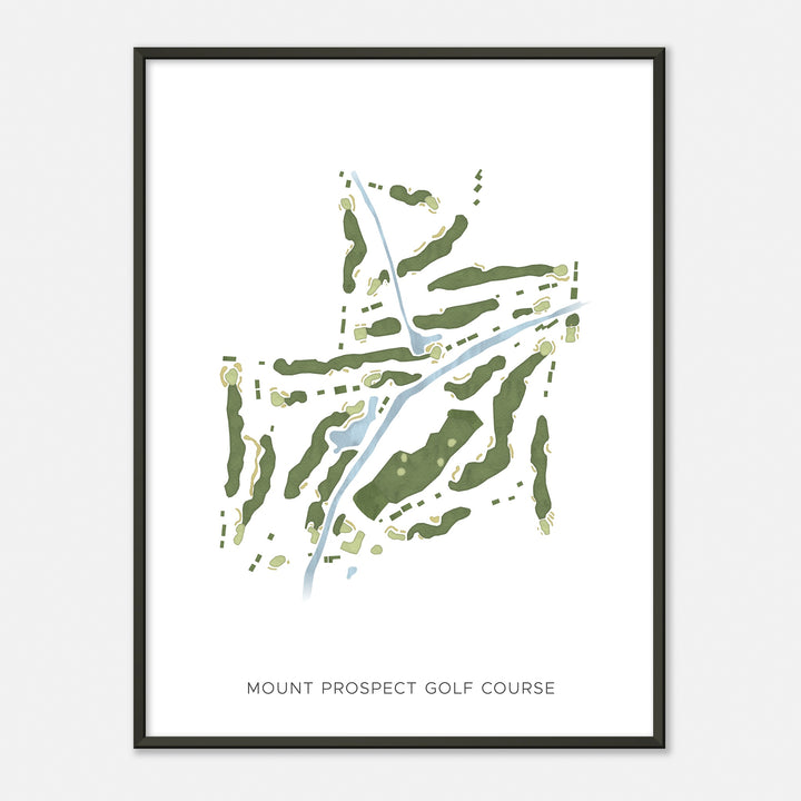 Print of Mount Prospect Golf Course Modern Map