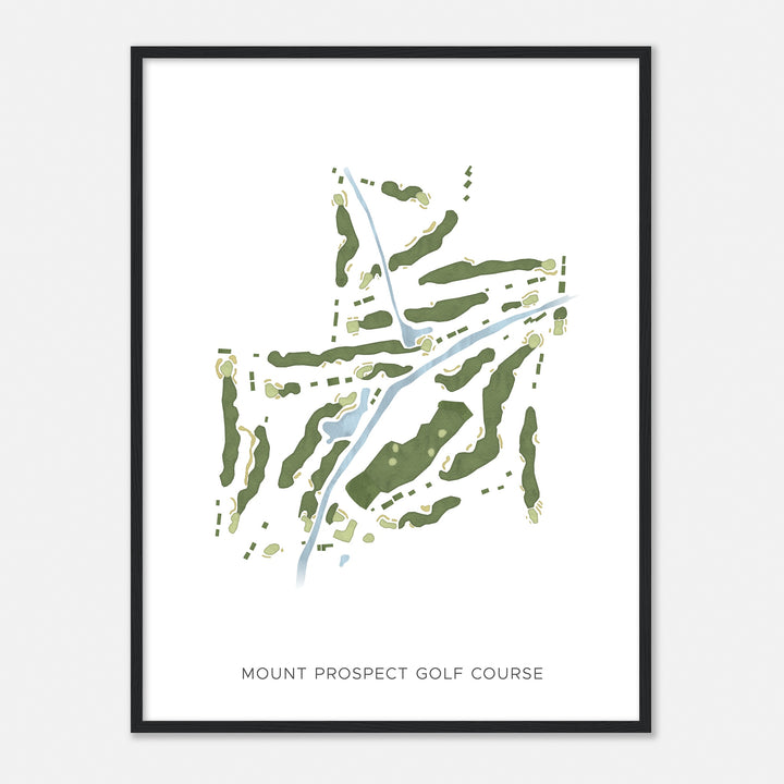 Print of Mount Prospect Golf Course Modern Map