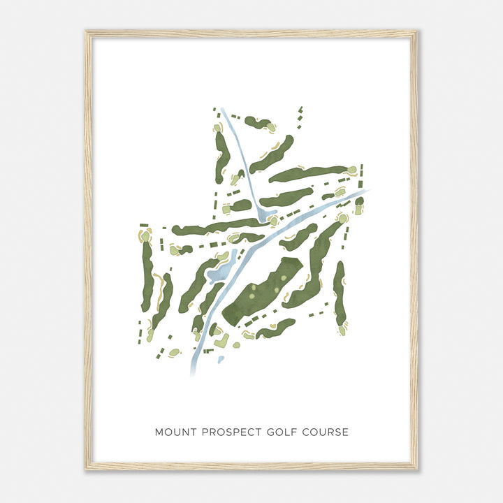 Print of Mount Prospect Golf Course Modern Map