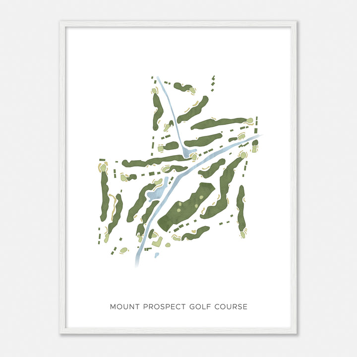 Print of Mount Prospect Golf Course Modern Map