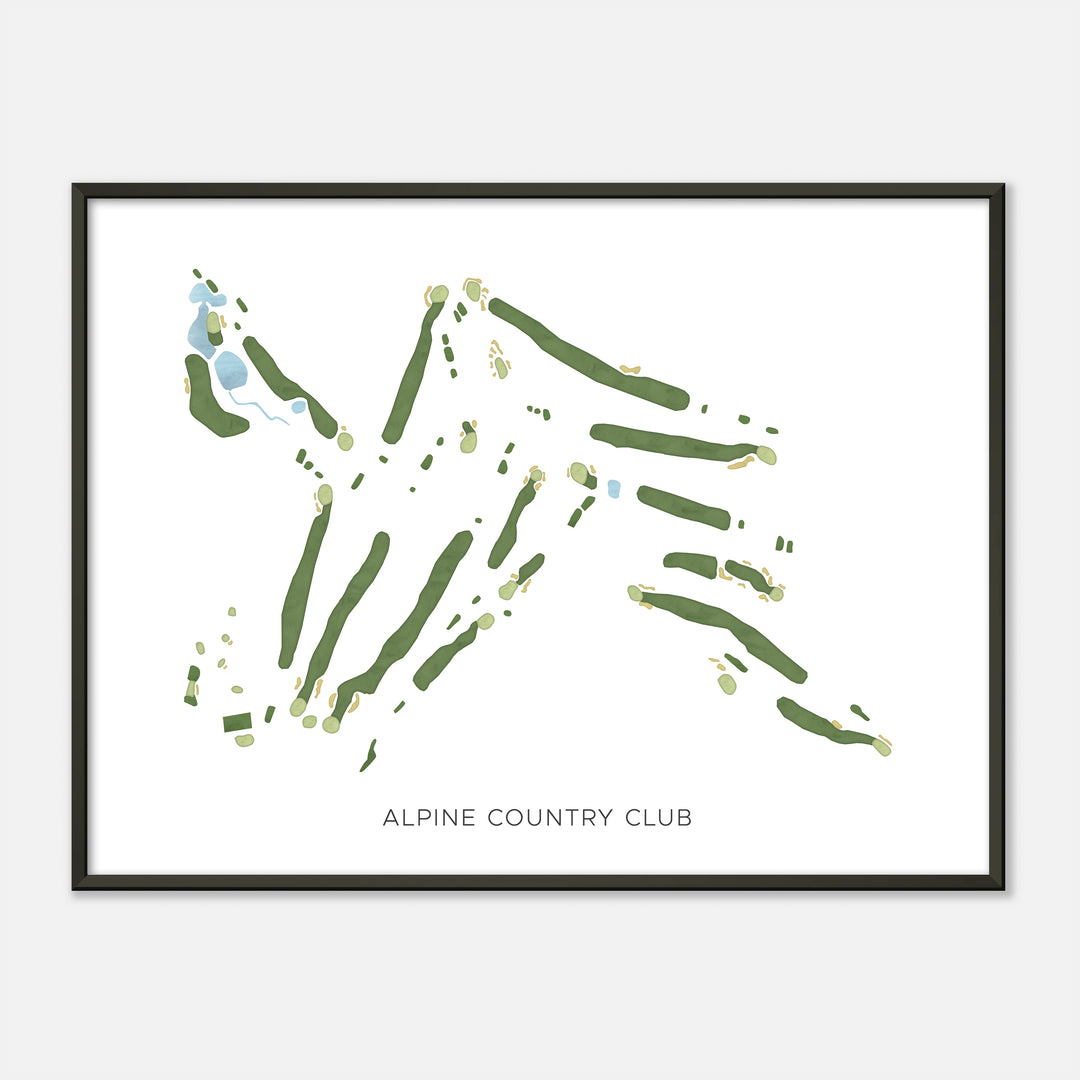Print of Alpine Country Club Modern Map