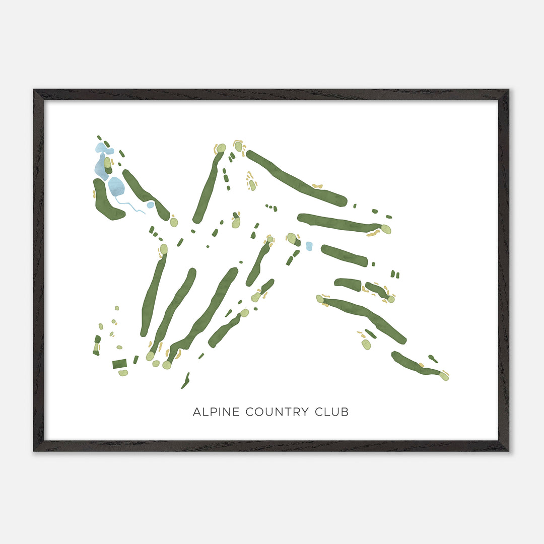 Print of Alpine Country Club Modern Map
