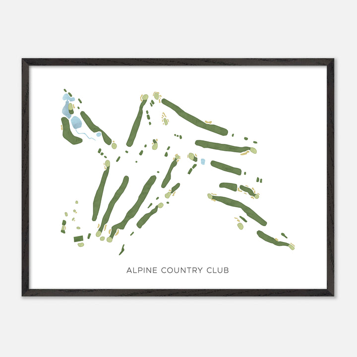 Print of Alpine Country Club Modern Map
