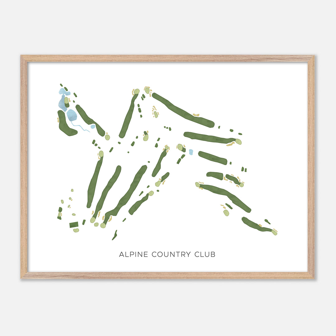 Print of Alpine Country Club Modern Map