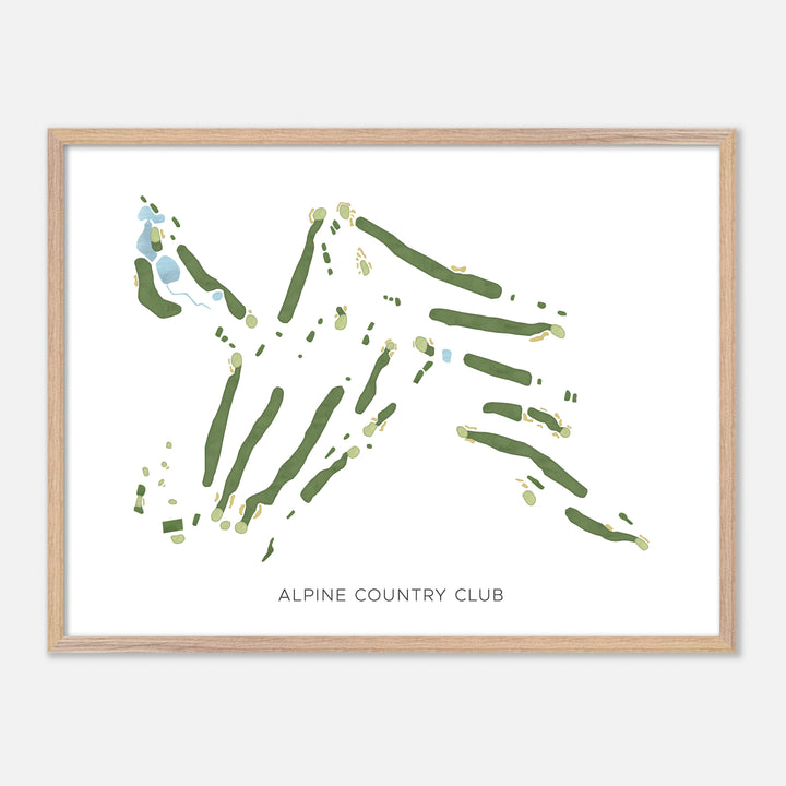 Print of Alpine Country Club Modern Map