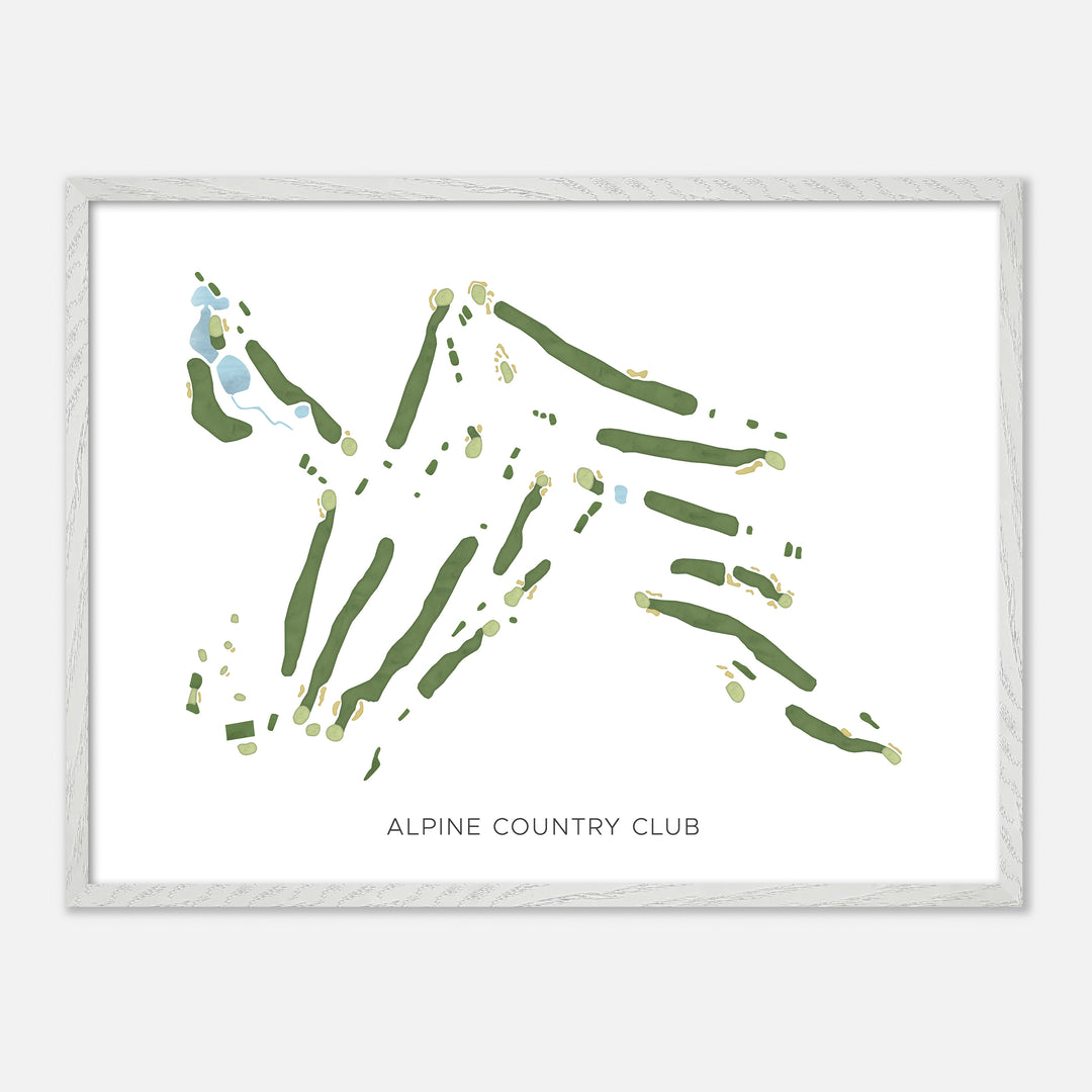 Print of Alpine Country Club Modern Map