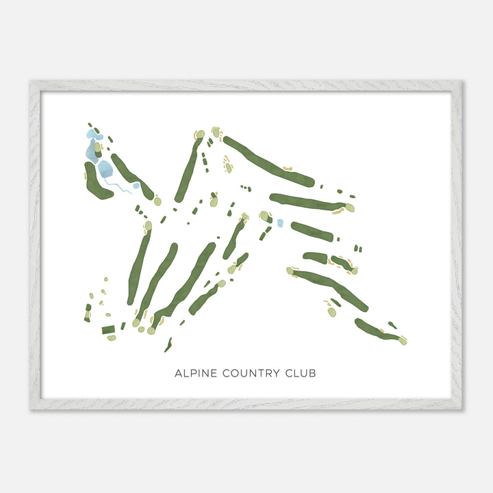 Print of Alpine Country Club Modern Map
