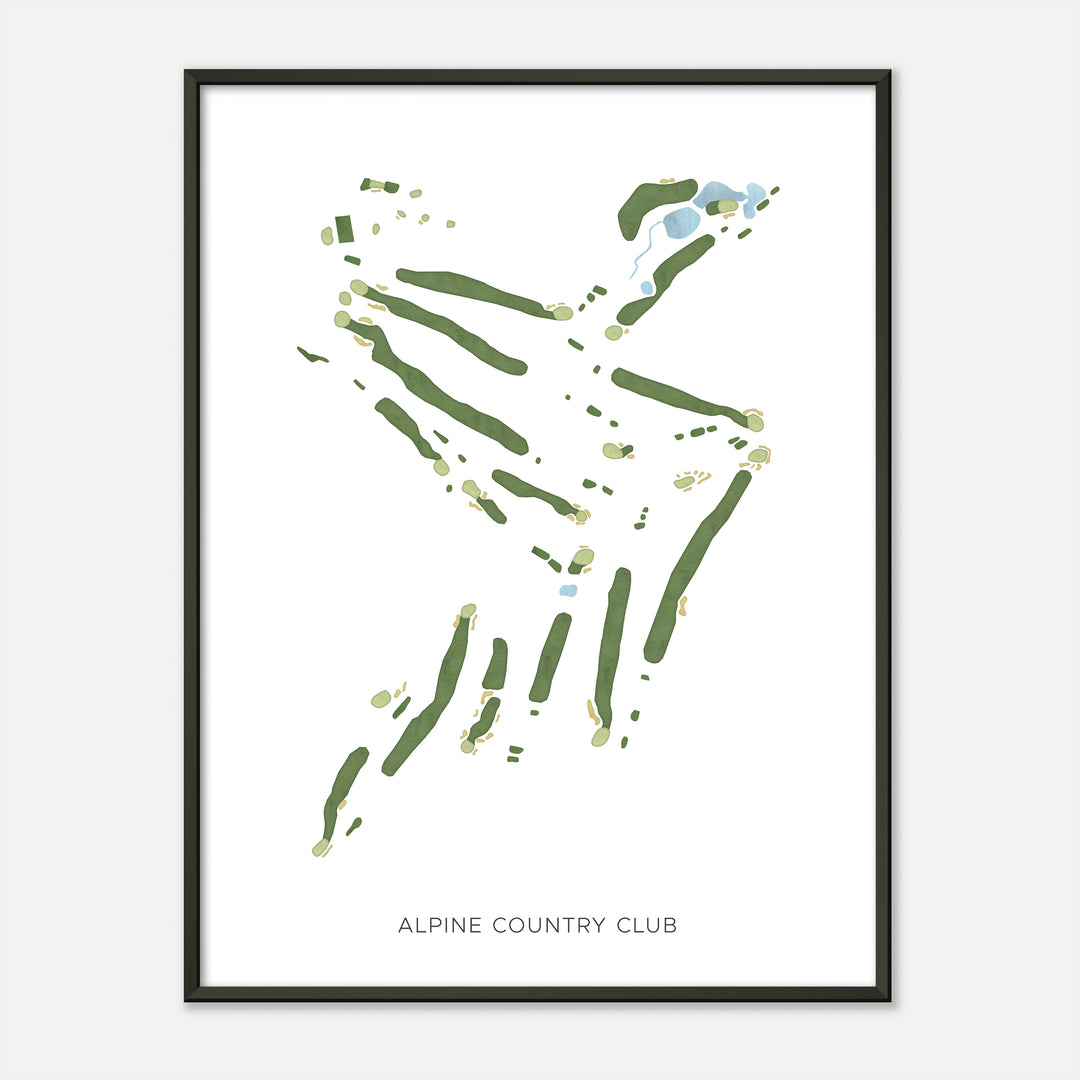 Print of Alpine Country Club Modern Map
