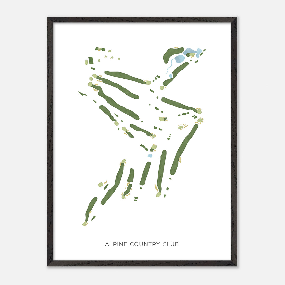 Print of Alpine Country Club Modern Map