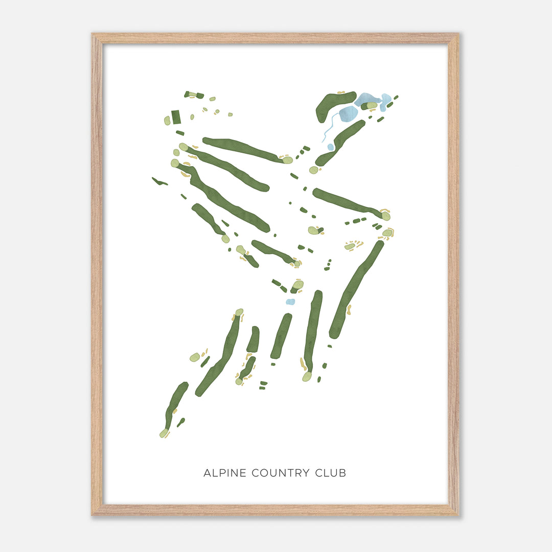 Print of Alpine Country Club Modern Map