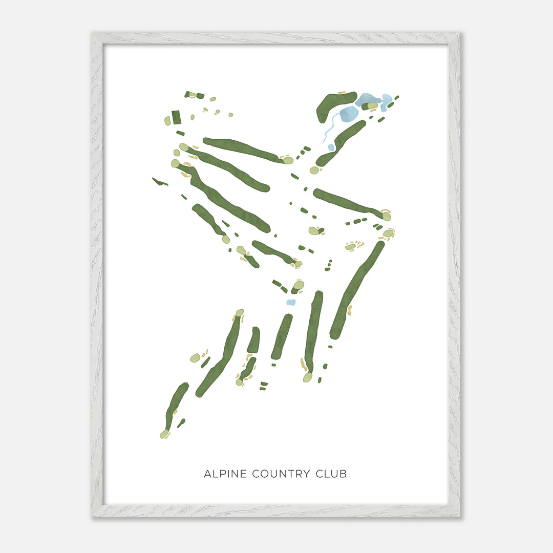 Print of Alpine Country Club Modern Map