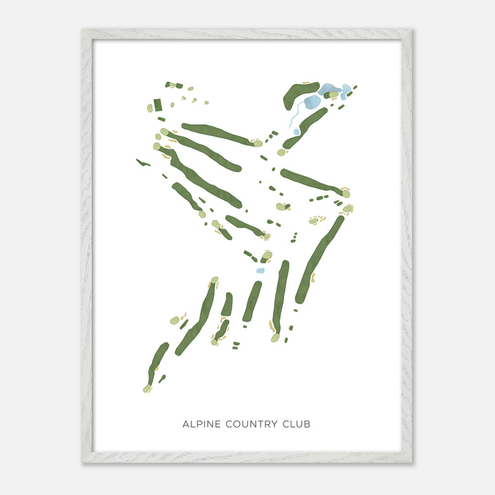 Print of Alpine Country Club Modern Map