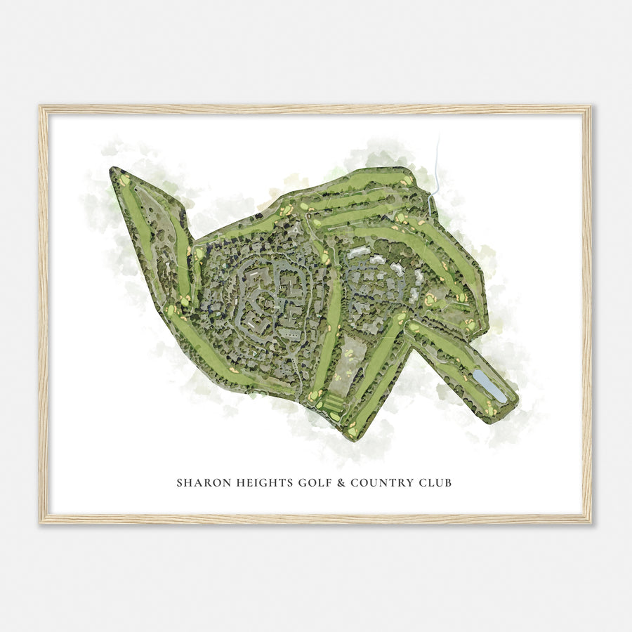 Print of Sharon Heights Golf & Country Club Classic Map