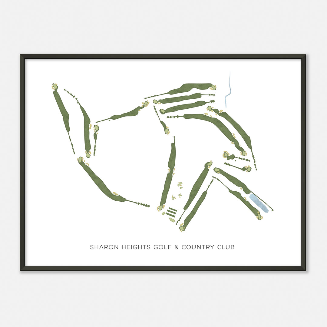 Print of Sharon Heights Golf & Country Club Modern Map